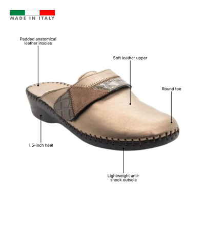 Santori Anatomical Italian Leather Clog