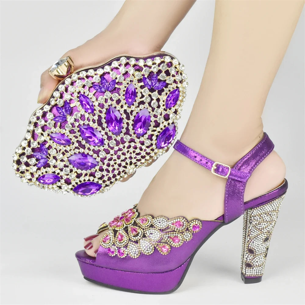 New Italian Party Shoes and Bag Set TYR56