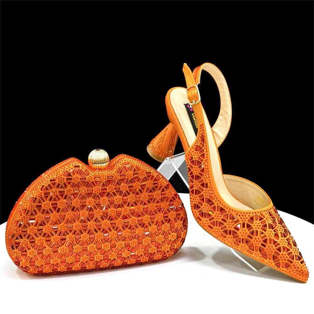 Elegant Italian Design Women's Shoes and Bag Set EDS45 – product view 7