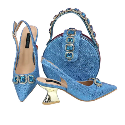 Newest Style Platform Shoes and Matching Bag Set JH654