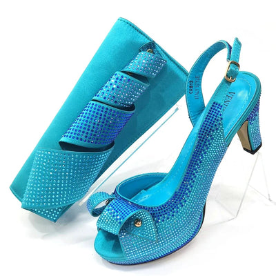 Latest Italian African Shoes And Bag Sets ED117