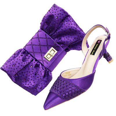 Latest Women Italian Shoes and Matching Bags TE342