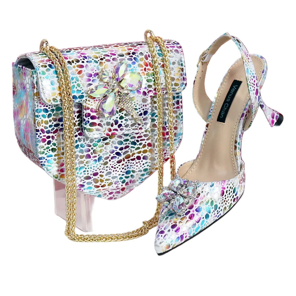 New Ladies Heels And Matching Bag Set EDNBG54