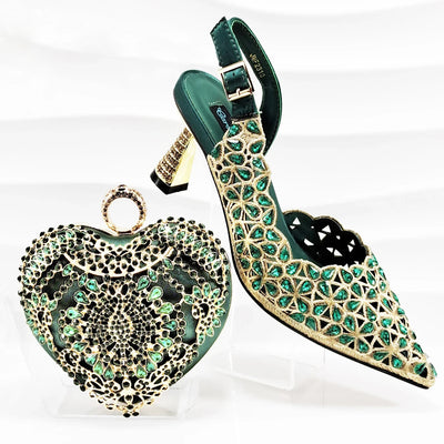 Lastest Italian Ladies Shoes with Matching Bag Set EDS1-30