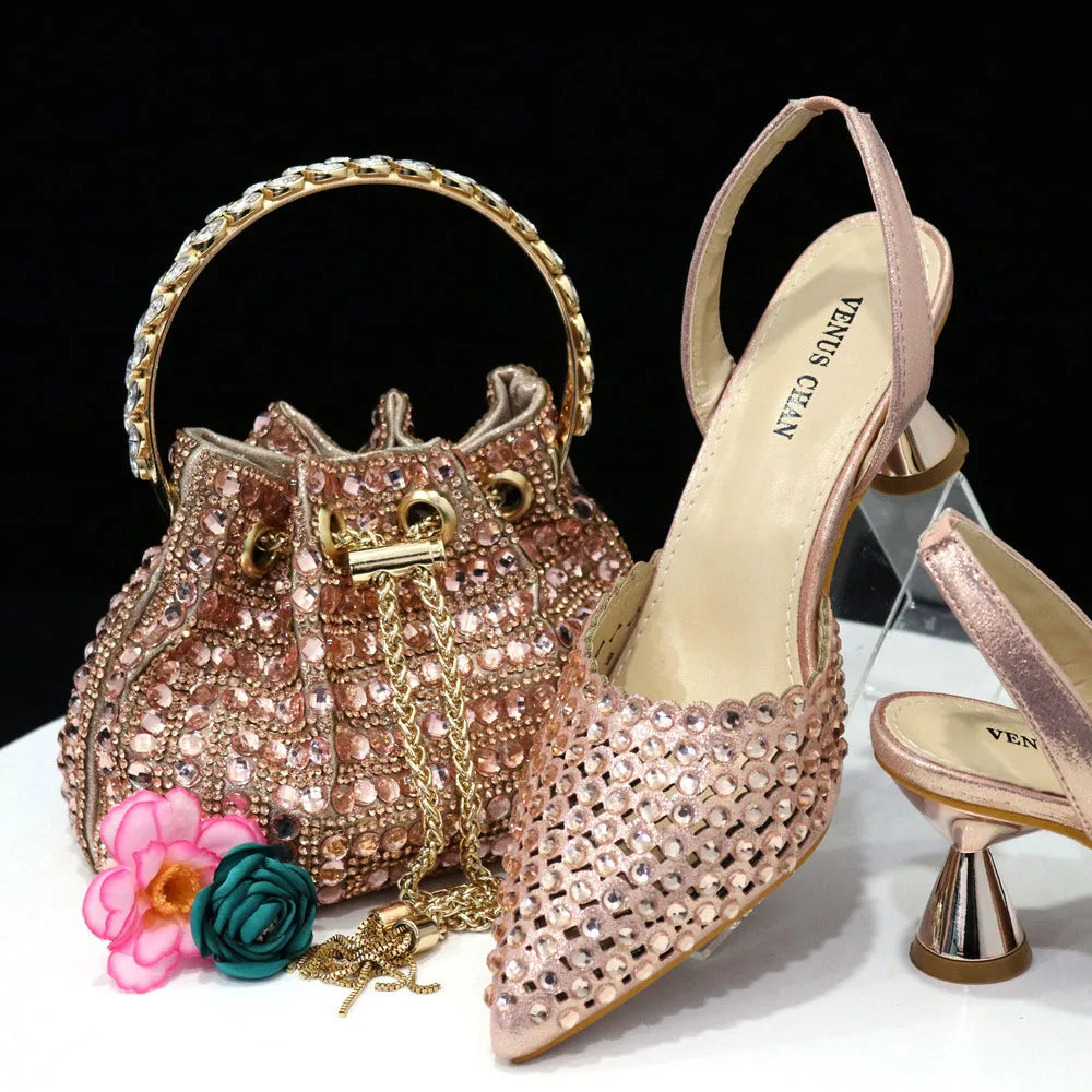 New Diamond Design Shoe and Bag Set ED221 – product view 7