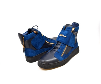 British Walkers Empire Men's Green Leather High Top Shoes with Strap view 8