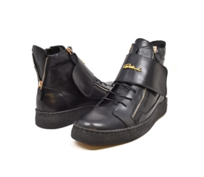 British Walkers Empire Men's Green Leather High Top Shoes with Strap view 16