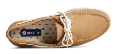 Sperry A/O 2-EYE Nautical - STS25722 - Tan - Men's – Sole and Construction Detail