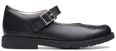 Clarks Comet Play Kids' Unisex Black Leather 26175564 — product view 1
