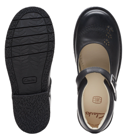 Clarks Comet Play Kids' Unisex Black Leather 26175564 — product view 7