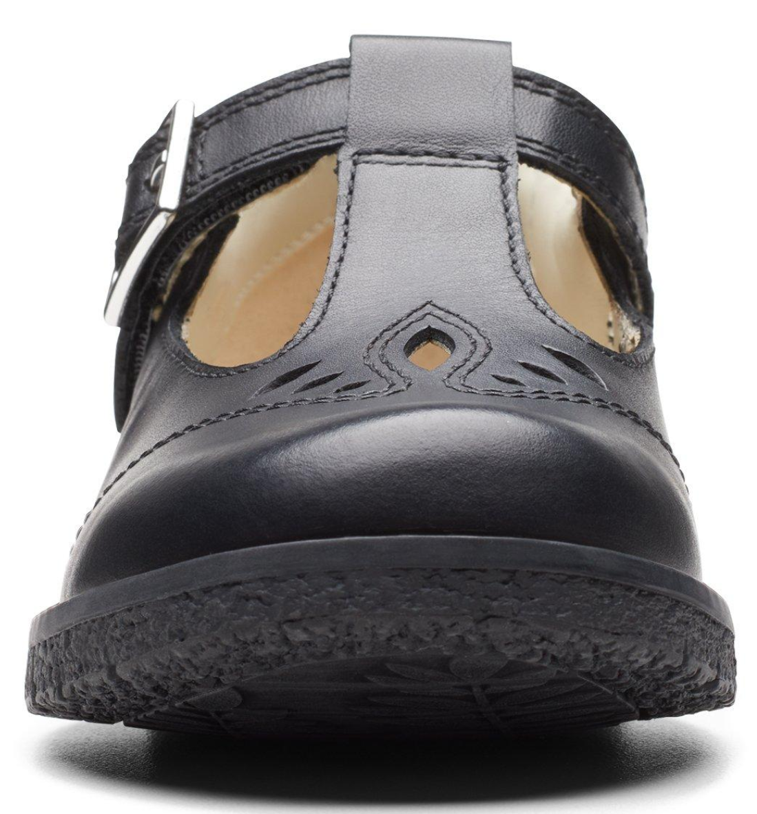 Clarks Comet Step Kids' Unisex Black Leather 26175278 — product view 3