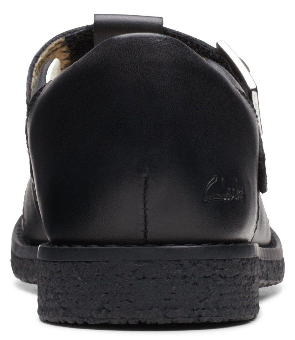 Clarks Comet Step Kids' Unisex Black Leather 26175278 — product view 6