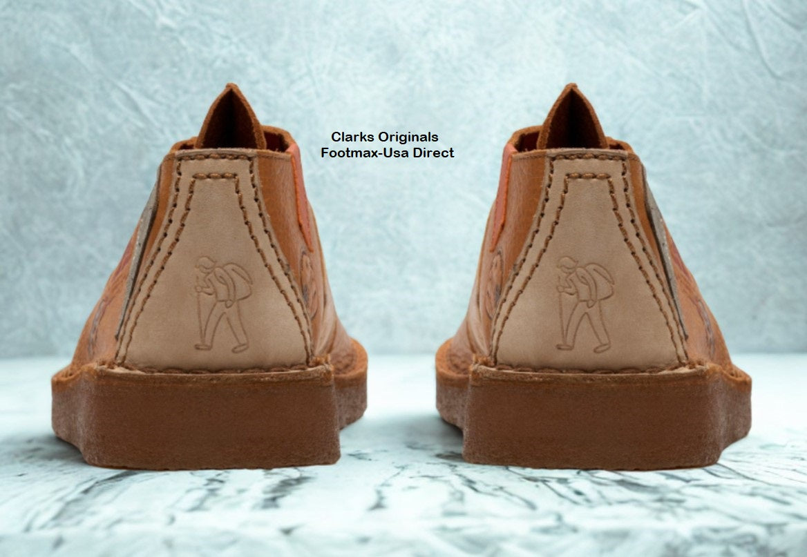 Clarks Originals Desert Trek Travel NYC Men's Tan Leather 26183897 — top view