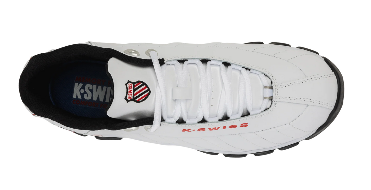 K.Swiss St 329 Cmf - 03426-122 (White / Black / Red) — product view 7