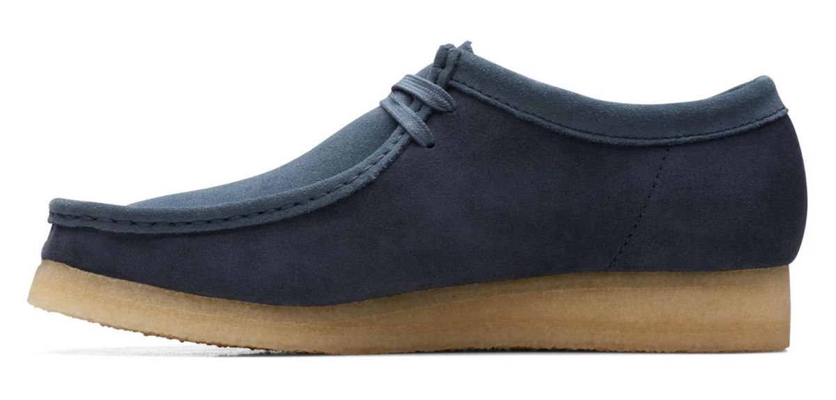 Clarks Originals Wallabee Men's Navy Blue Combi Suede 26172398 — sole view