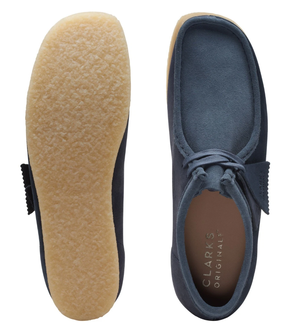 Clarks Originals Wallabee Men's Navy Blue Combi Suede 26172398 — rear view