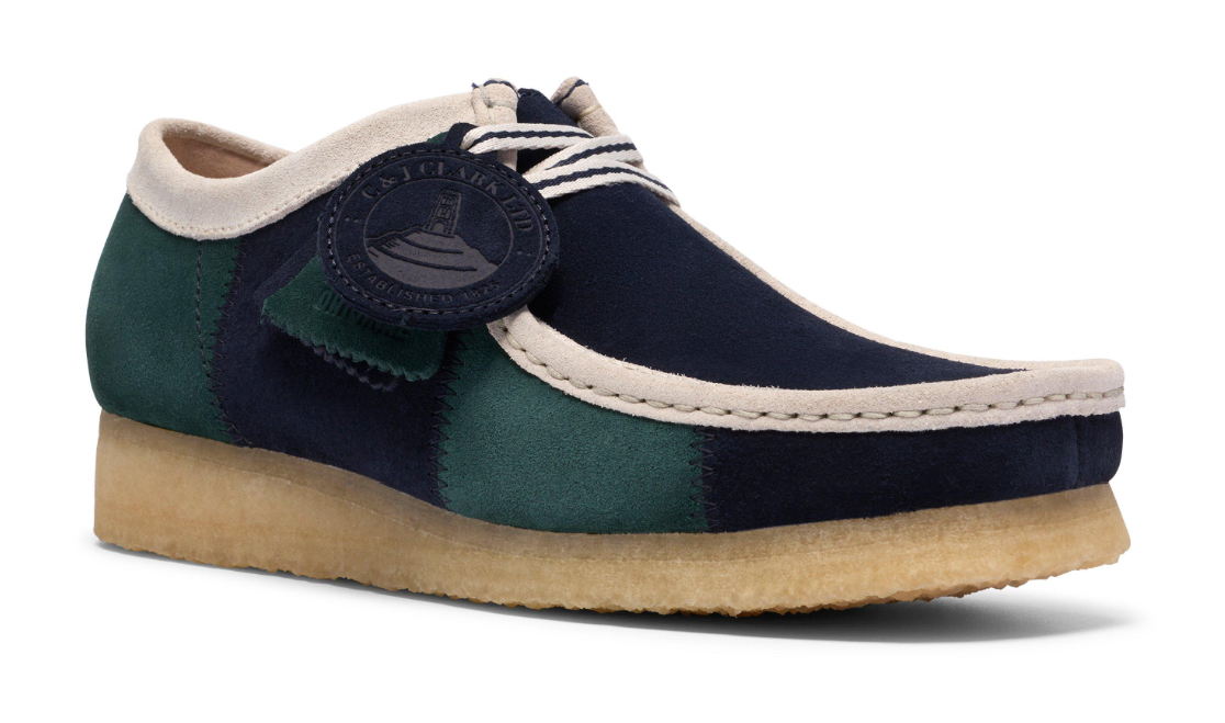 Clarks Originals Wallabee Men's Blue Green Stripe Suede 26185545 — product view 2