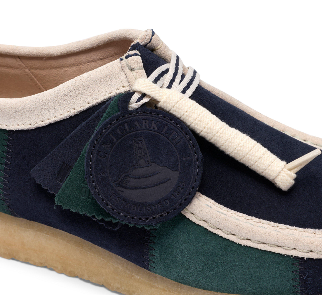 Clarks Originals Wallabee Men's Blue Green Stripe Suede 26185545 — product view 5