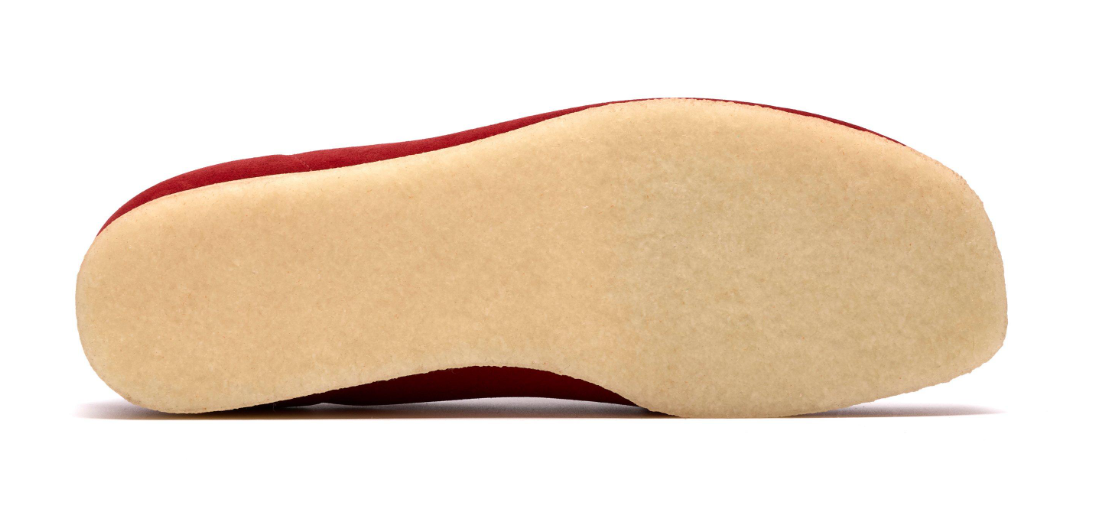 Clarks Originals Wallabee Men's Deep Red Suede 26186772 — top view