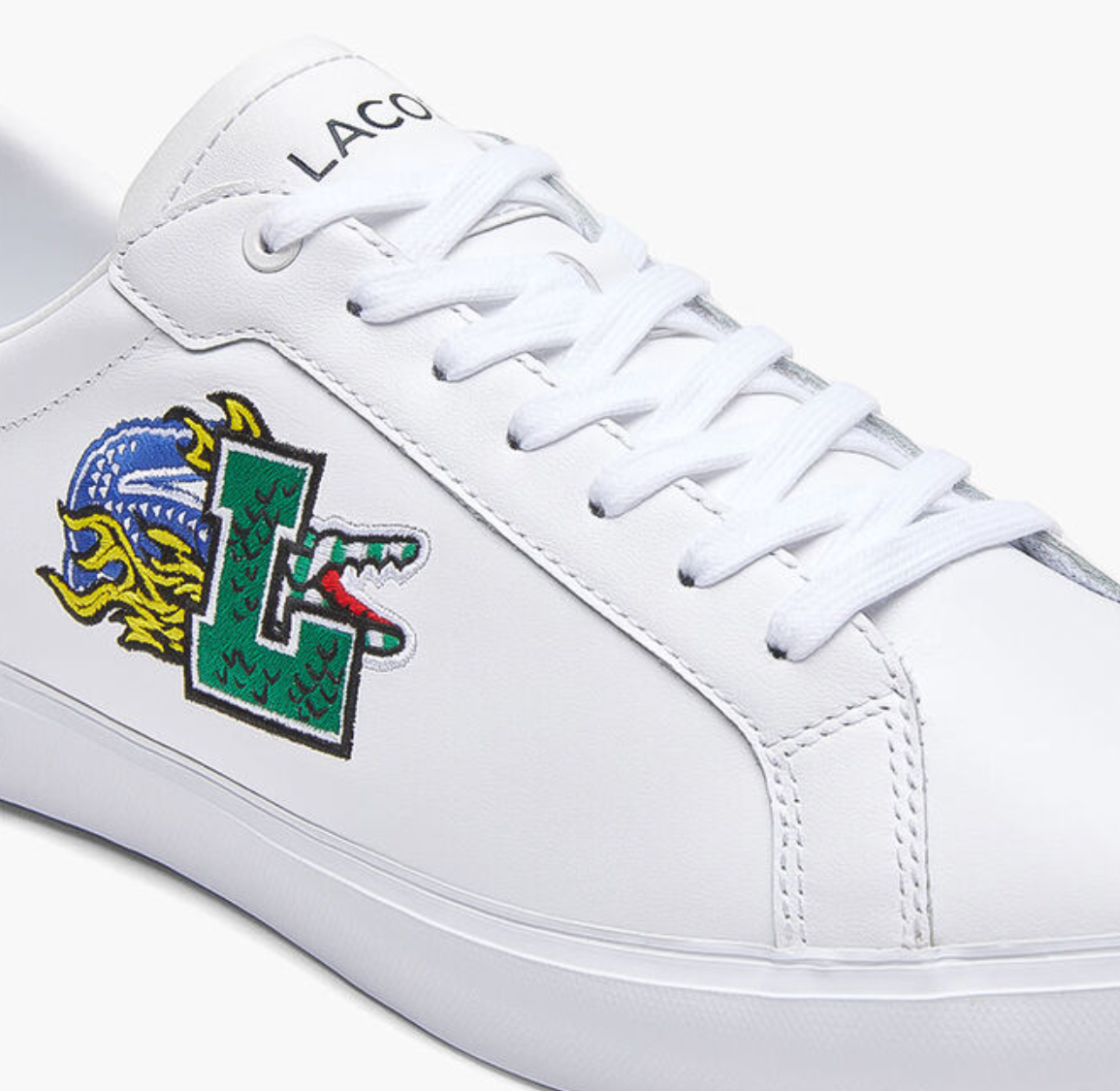 Lacoste Power Court 222 4 Sma Lth - 744SMA0104-042 - White / Navy — product view 3