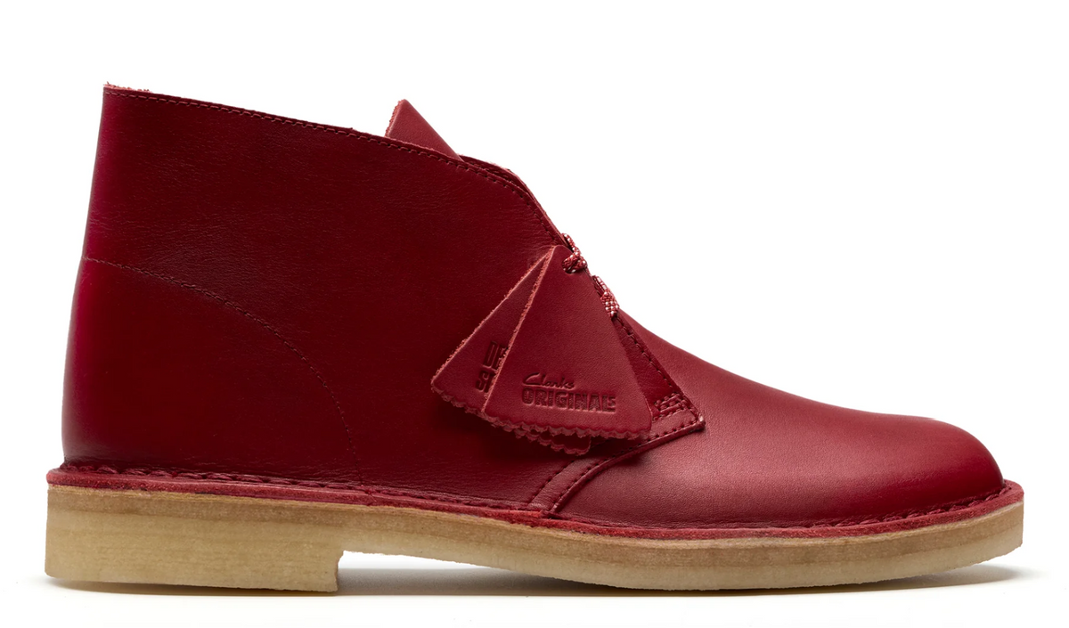 Clarks Desert Boot Men's Dark Red Leather 26182825 — product view 1