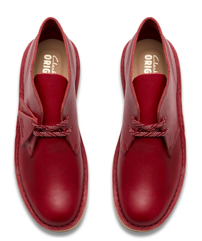 Clarks Desert Boot - Dark Red Leather - 26182825