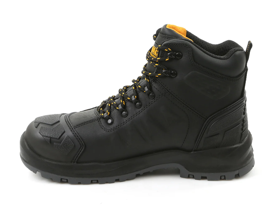DEWALT Hadley Men's Waterproof, Steel Toe, Safety Work Boot - DXWP10051 - Black – Detail Close-Up
