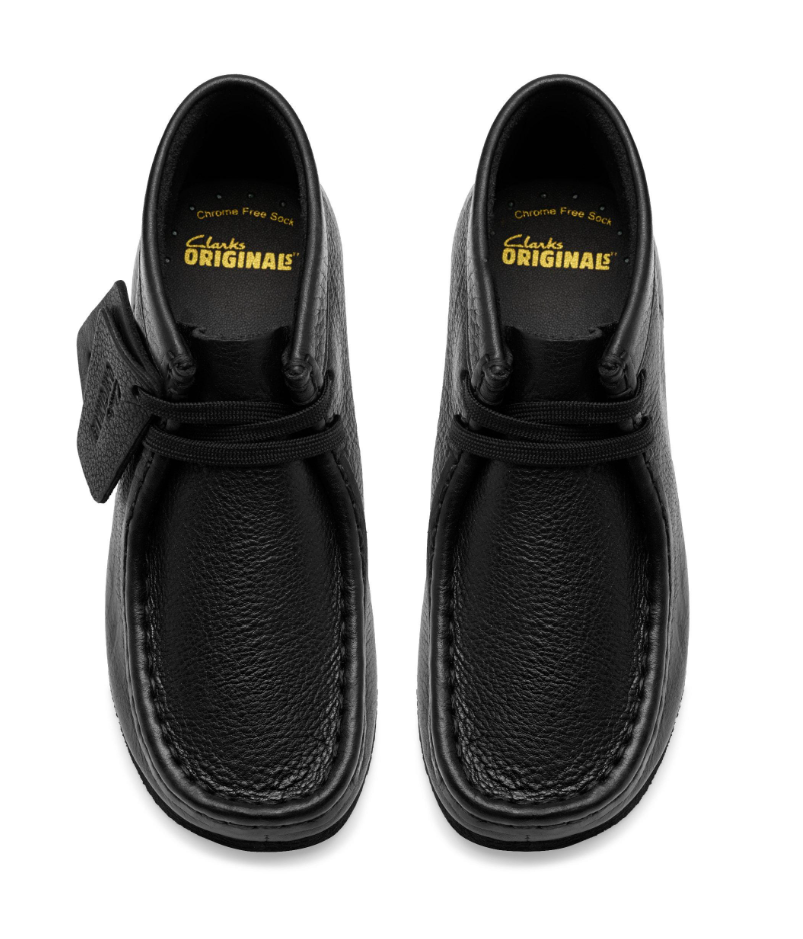 Clarks Originals Wallabee Boot Kids' Unisex Black Leather 26185932 — product view 7