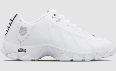 K-Swiss St329 Cmf - White/Black/Silver - 03426-129-Xw (Wide) — product view 2
