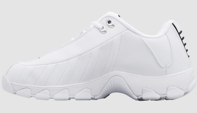 K-Swiss St329 Cmf - White/Black/Silver - 03426-129-Xw (Wide) — product view 4