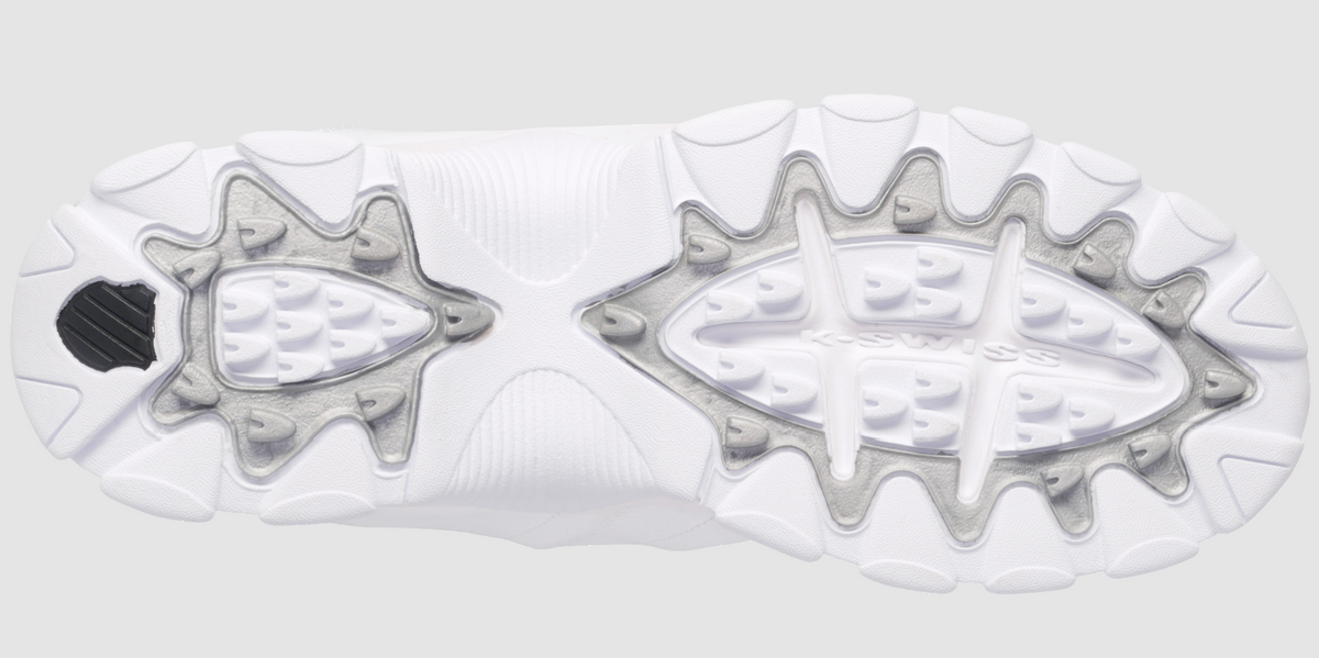 K-Swiss St329 Cmf - White/Black/Silver - 03426-129-Xw (Wide) — product view 7