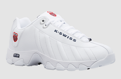 K-Swiss St329 Cmf - 03426-130-Xw (Wide) - White / Navy / Red (Men's) — product view 3