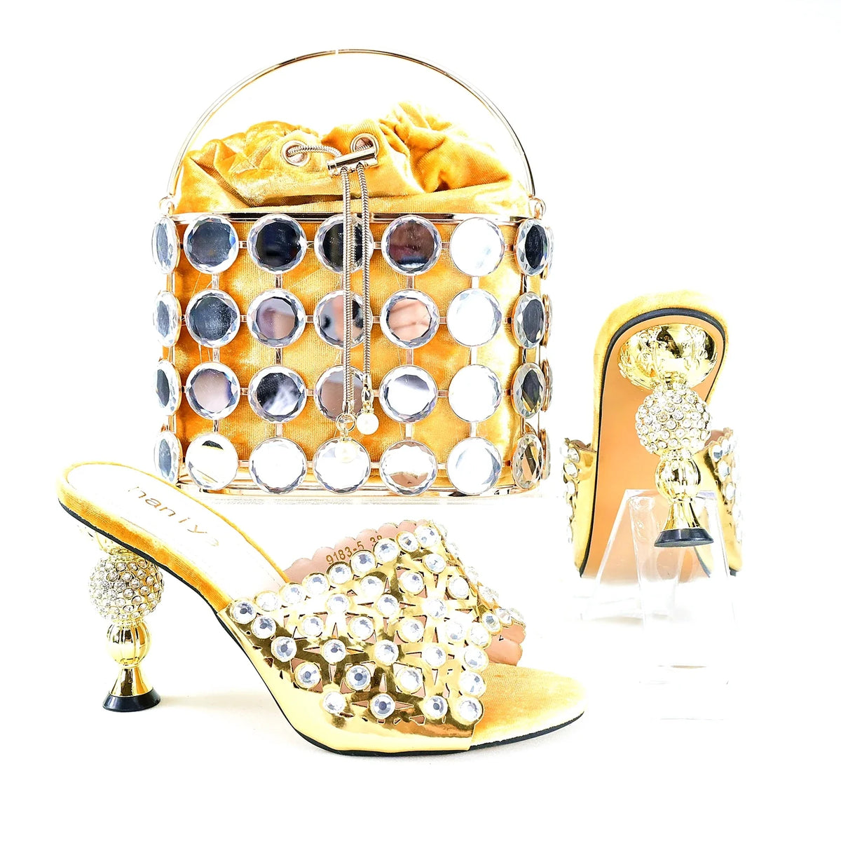 Lastest Italian Style Ladies Shoes with Matching Bag Set HRT1-26