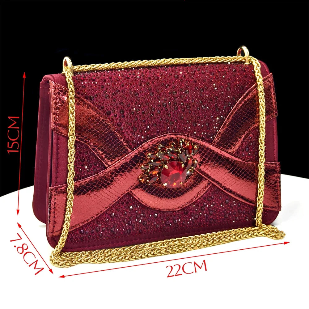 Elegant Women's Peep-Toe Heels and Matching Bag Set EDS41 – product view 3