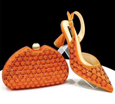 Elegant Italian Design Women's Shoes and Bag Set EDS45