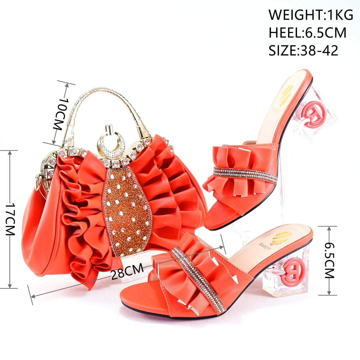 Elegant Italian Shoe and Bag Set HJY65 – product view 6