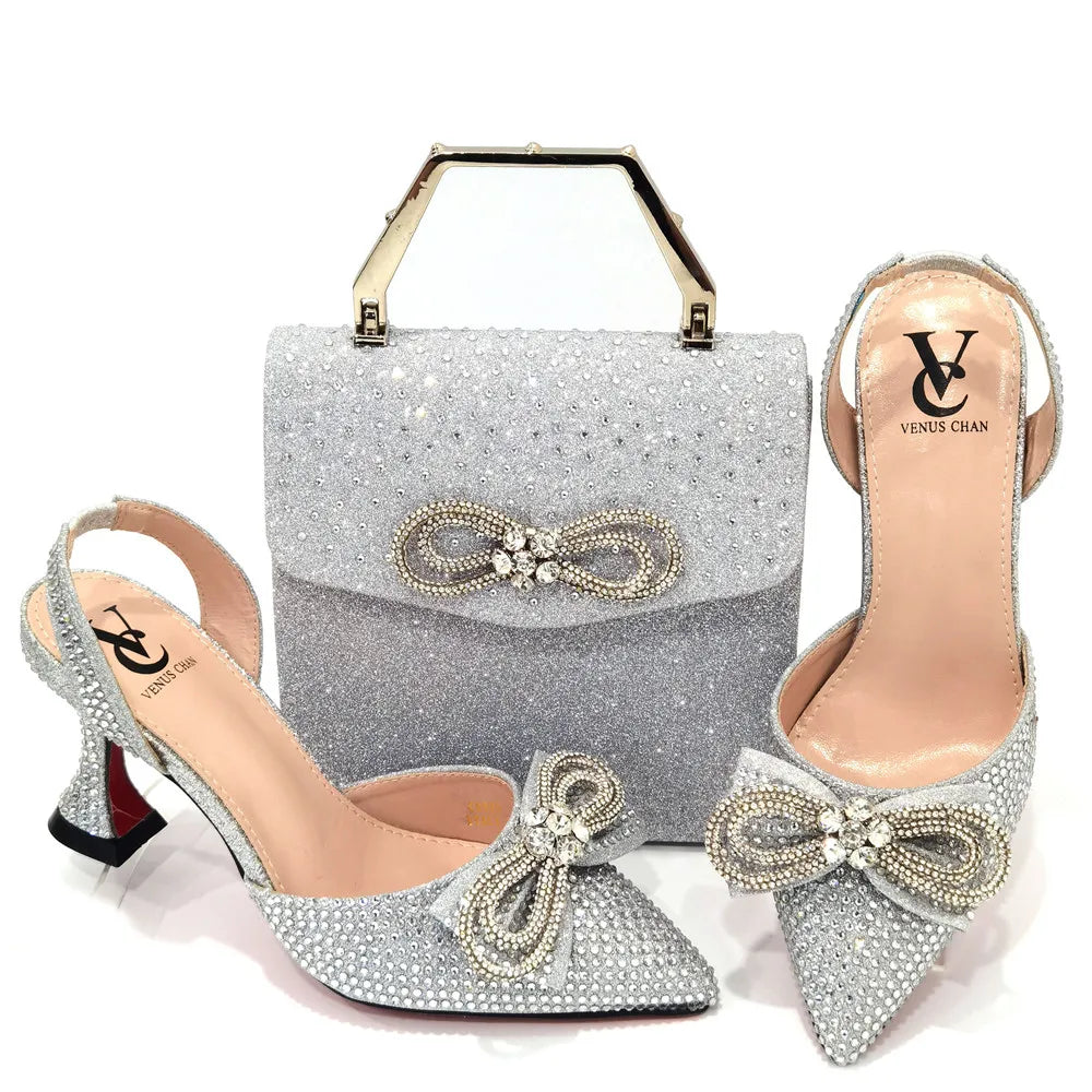 Latest Ladies Shoes and Matching Bag Set ED1-9