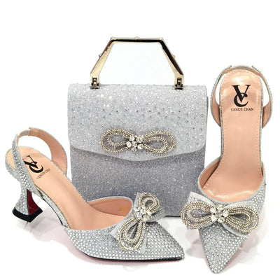 Latest Ladies Shoes and Matching Bag Set ED1-9