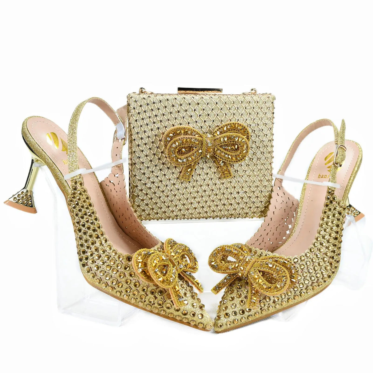 Italian gold Shoes And Bag Sets HTG1-9 – product view 6