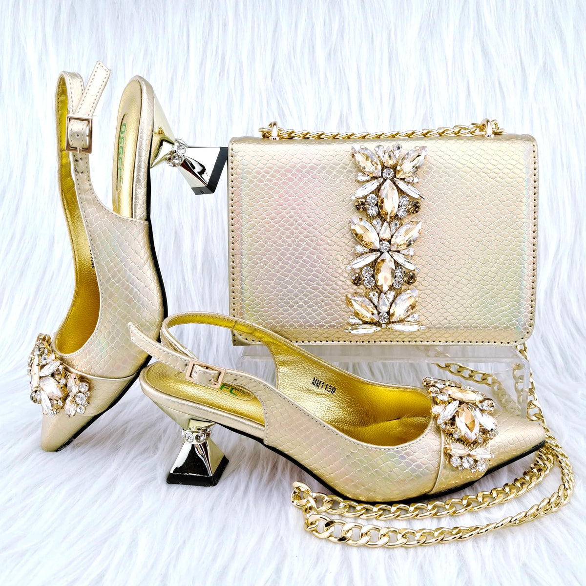EdleessFashion  Latest Shoes And Bag Matching Set HGY1-1 – product view 1