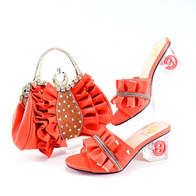 Elegant Italian Shoe and Bag Set HJY65
