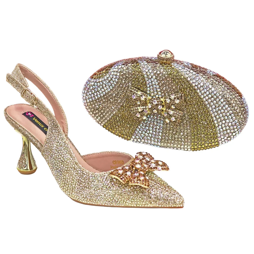 Women's High Heels And Exquisite Clutch Bag Set RT453 – product view 5