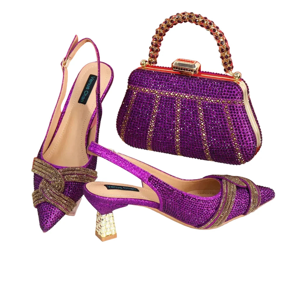 Ladies Italian Design Shoes And Bag Set EDS23