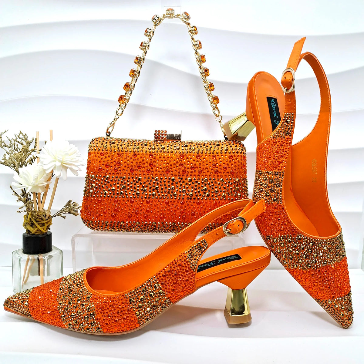 High Quality African Style Ladies Shoes And Bags Set ED125 – product view 6
