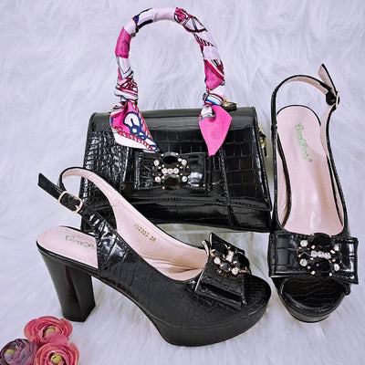 Ladies Shoes and Bag Set African Sets HFG1-29