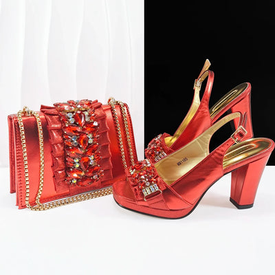 Lastest Italian Shoes with Matching Bag Set HFG1-2
