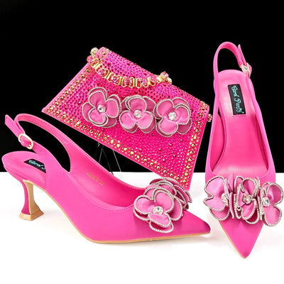 Italian Shoes And Bag Sets For Evening Party ED128