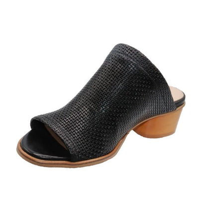 Eric Michael Sevilla Embossed Leather Slide