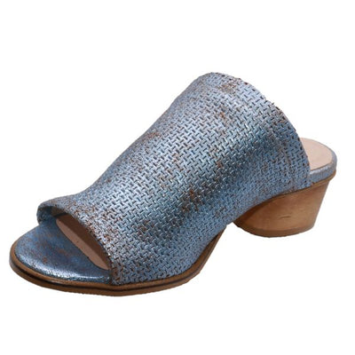 Eric Michael Sevilla Embossed Leather Slide