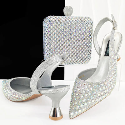 Lastest Italian Design Ladies Shoes with Matching Bag Set HZS1-1